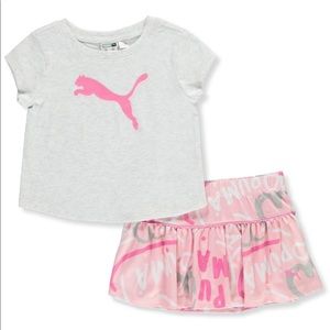 Puma cute girl skort with top